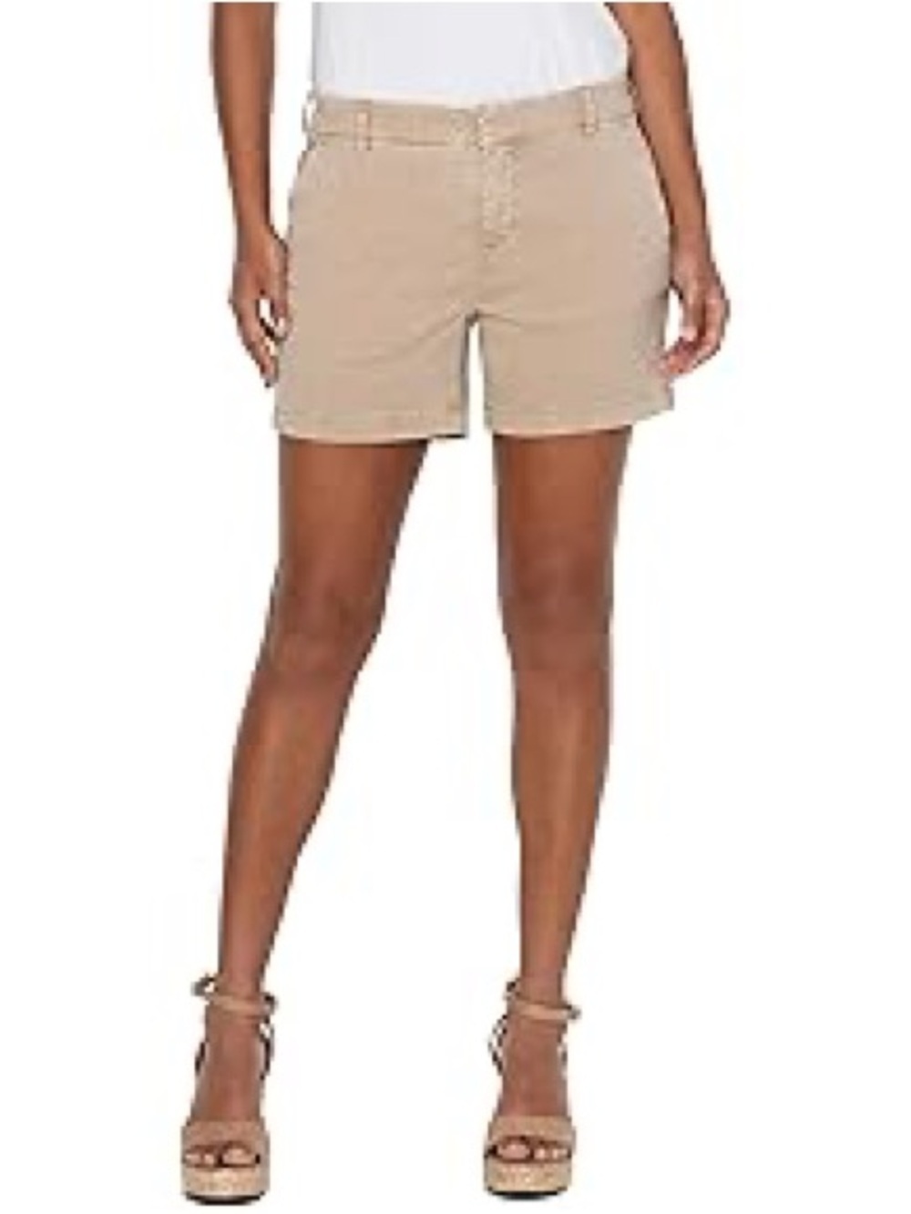 Women's Liverpool Kelsey Trouser Shorts Biscuit Tan 2